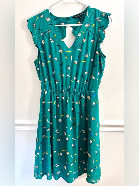 41 Hawthorn Dresses & Skirts - 41 Hawthorn Midnight Green Floral Scallop Dress Boho Medium